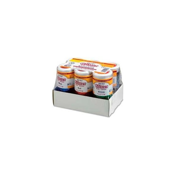 Pacon Pacon Spectra Glitter Assortment, 4 oz., 6 Colors, 6 Jars/Pack 91370 - main
